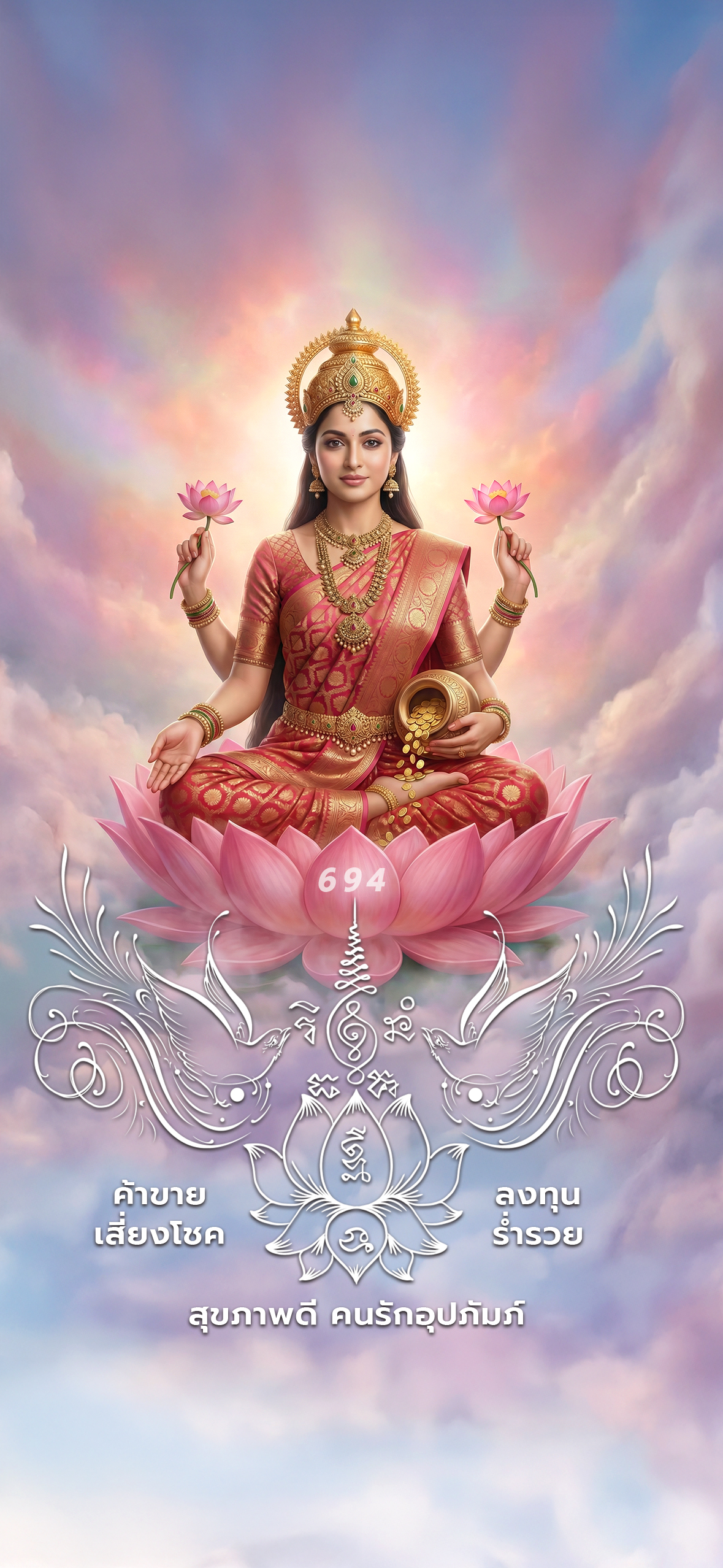 พระแม่ลักษมี - Wallpaper (แบบที่ 2)